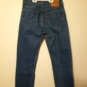 Levi's 501xx Mens Blue Denim Buttonfly Jeans 33×34 Original Straight
